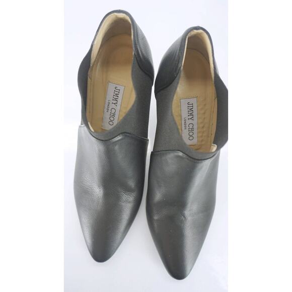 Jimmy Choo Decant Leather Stretch Side Chelsea Ankle Boots Pointed - Picture 7 of 11